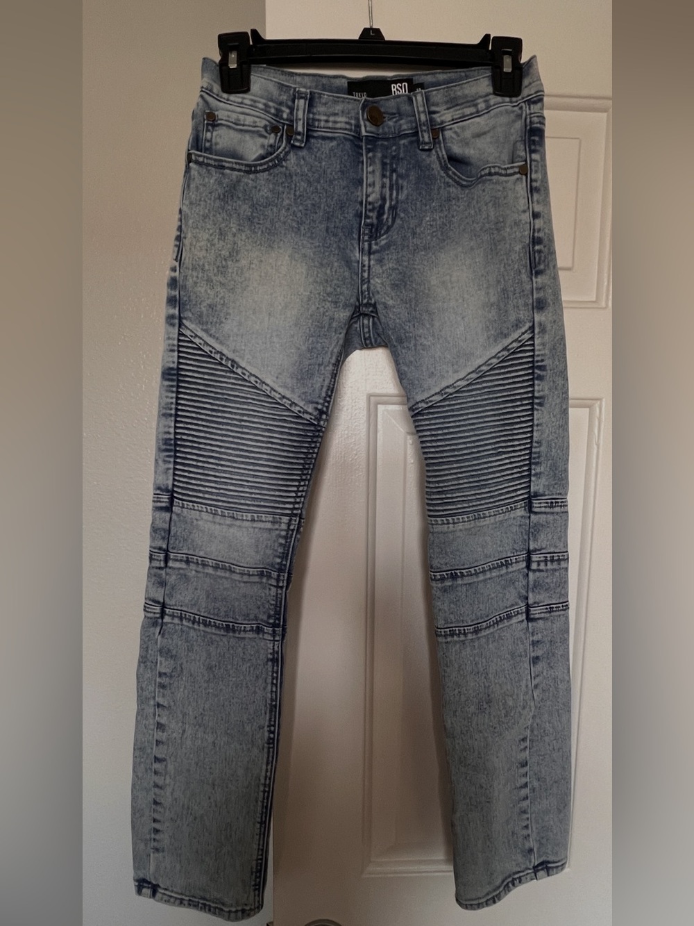 BOYS RSQ Tokyo Super Skinny Biker/Moto Jeans SIZE 12